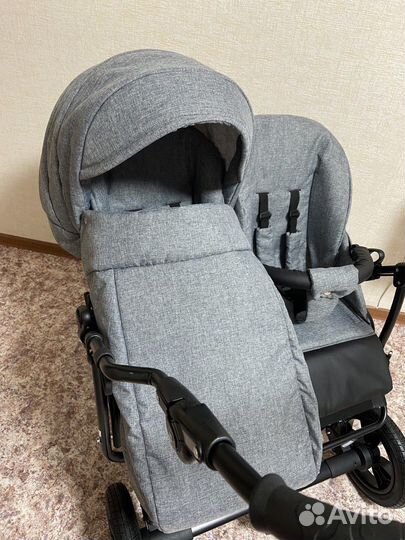 Коляска микадо для двойни 3в1