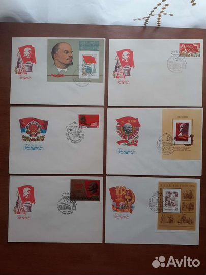 Конверты первого дня. В. И. Ленин