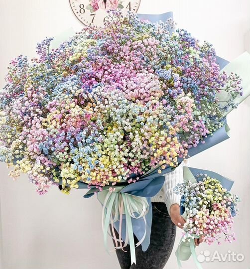 Букеты из разных цветов гипсофилы с доставкой