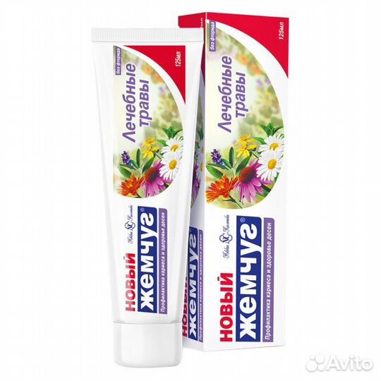 Паста зубная новый жемчуг Лечебные травы 125мл