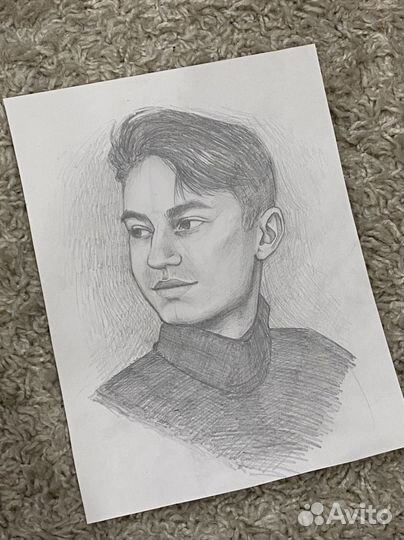 Портрет по фото карандашом