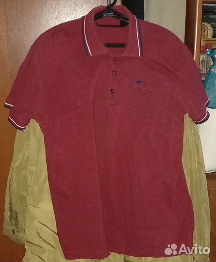 Рубашка поло тёмно-красная