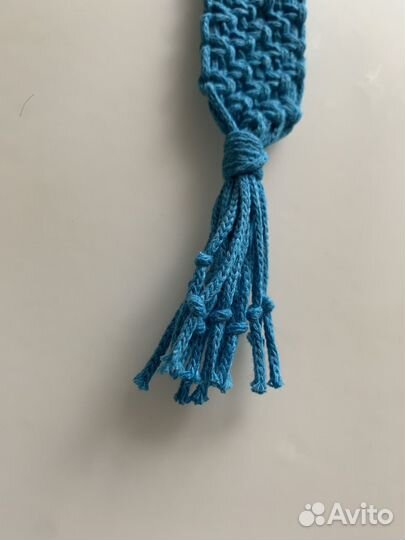 Брелок макраме голубой