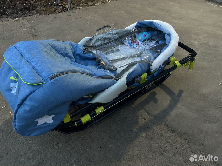 Детские санки коляска ника