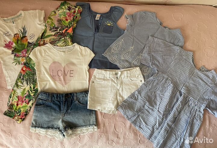 Вещи пакетом на девочку летние 128