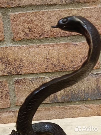 Кобра бронза,статуэтка,змея