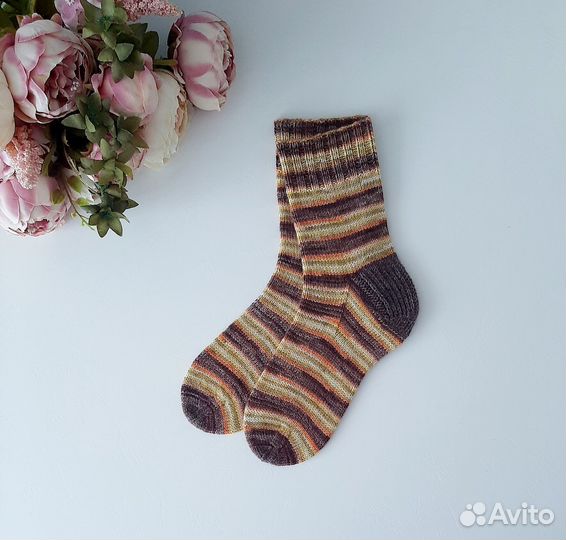 Носки шерстяные вязаные