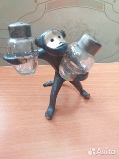 Подставка для специй Обезьянка из бронзы, СССР
