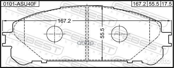 Колодки тормозные передние 0101-asu40f Febest