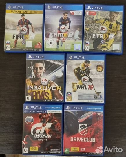 Игры ps4 Fifa 15.NHL 15.Nba 14.Driveclub.Gran Tur