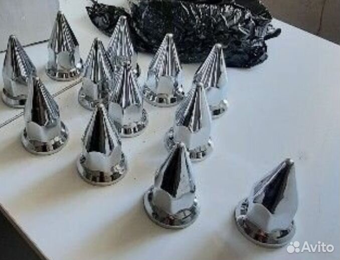 На Газель К-кт 12 шт Пики 9см + Колпачки на гайки