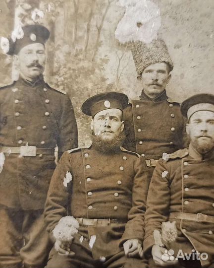 Старинная Фотография Солдат времен Первой Мировой