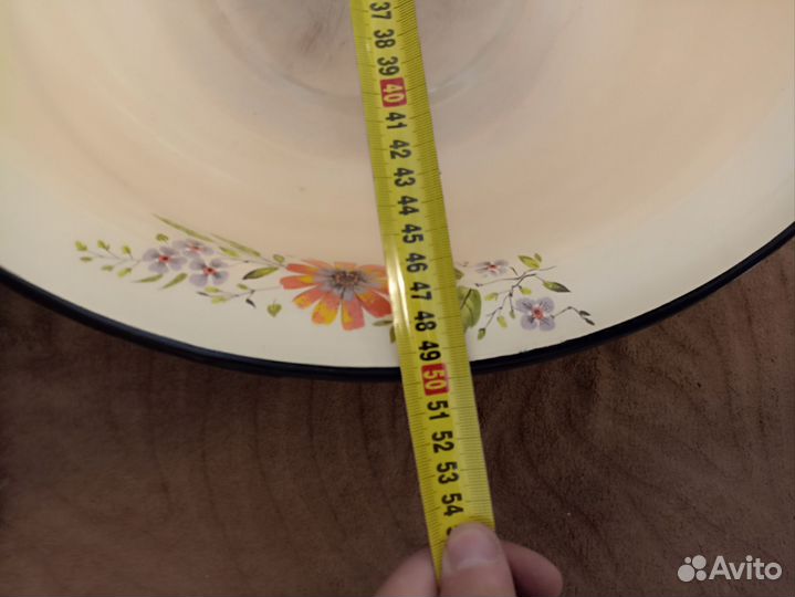 Эмалированный таз 50 см Б/у