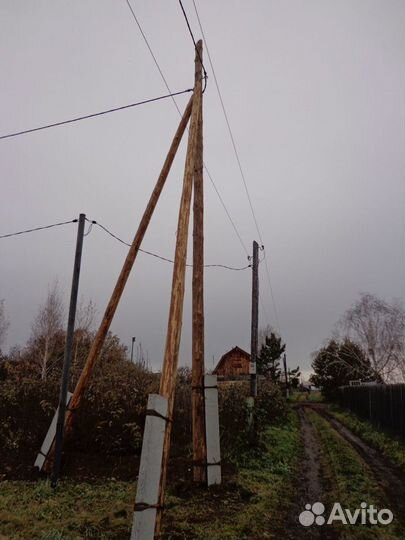 Установка опор лэп. Монтаж провода сип