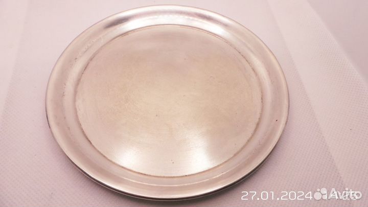 Серебряная тарелка 875 СССР(арт-ку 111760)