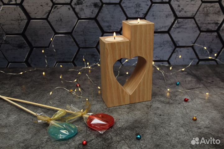 Подсвечники массив ясеня