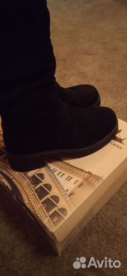 Сапоги зимние женские 37 размера замшевые