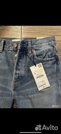 Джинсы zara 34 прямые