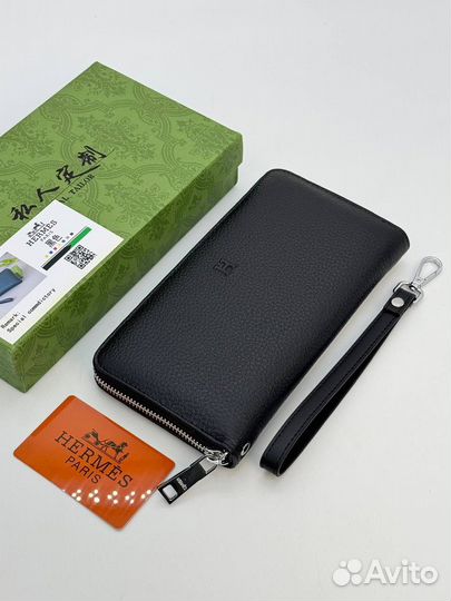 Портмоне мужское Hermes натуральная кожа