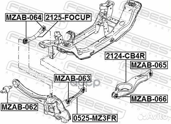 Рычаг задний нижний 2124CB4R Febest