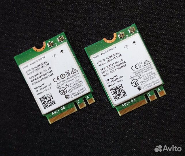 Модули Wi-Fi Intel Dual Band Wireless для ноутбука