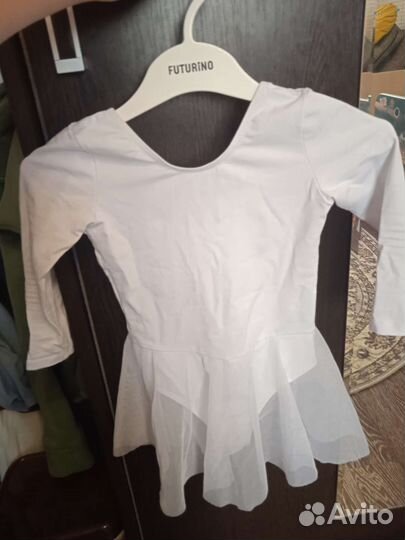 Гимнастический купальник (чёрный и белый)