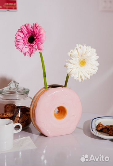Ваза для цветов Fast Food, Donut, 16 см