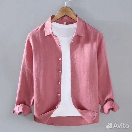 Рубашка мужская лен