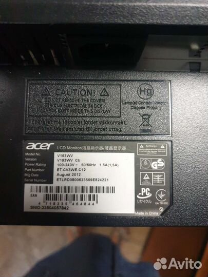 Мониторы Acer, ViewSonic 18.5