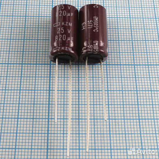 820uF 25v 25v820uF 10x20 KZM - Электролитический к