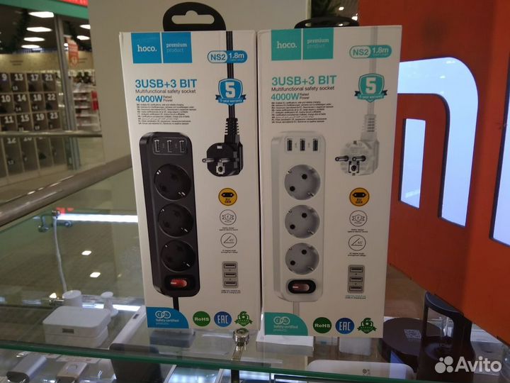 Сетевой фильтр Hoco NS2