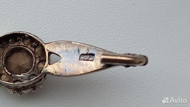 Брошь СССР серебро звезда