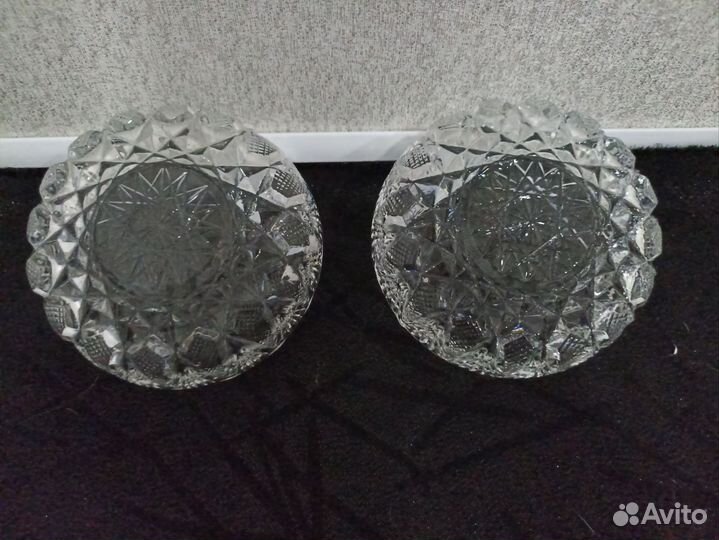 Хрустальная пепельница СССР 2 шт