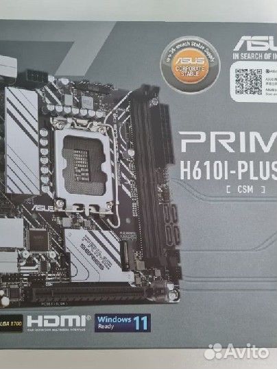 Материнская плата asus prime H610I-plus D4-CSM