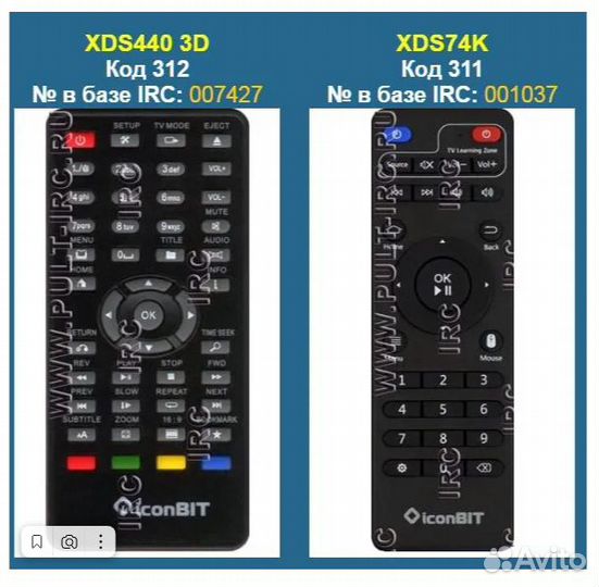 Пульт IRC-247F Iconbit для медиаприставки