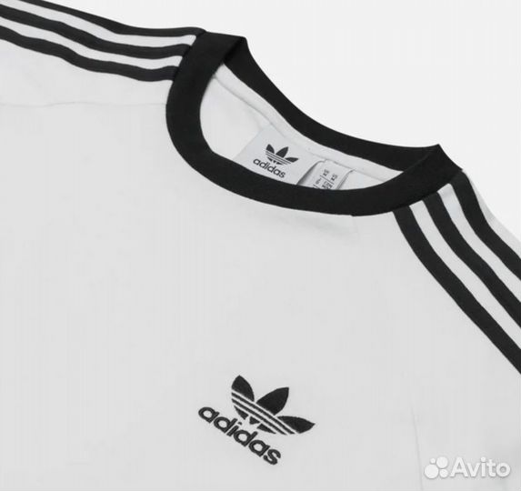 Лонгслив Adidas 3 Stripes оригинал белый