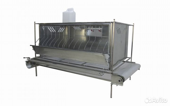 Клетки для кур с лентой для удаления помета