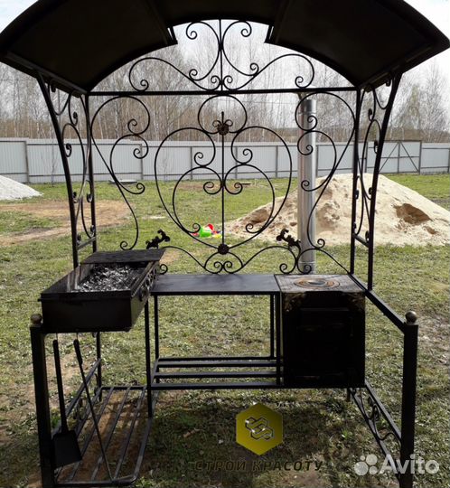 Мангал loft с крышей