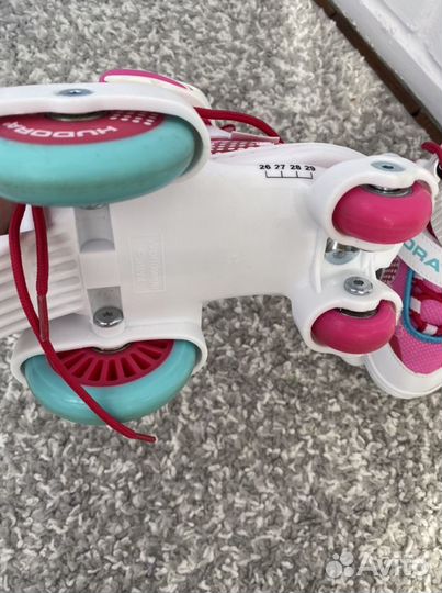 Ролики раздвижные hudora как новые 26-27-28-29