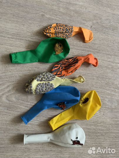 Растяжка С Днем Рождения и шарики Сафари