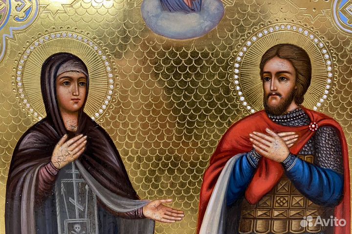 Икона Святые Александр Невский и Преподобная Ксени