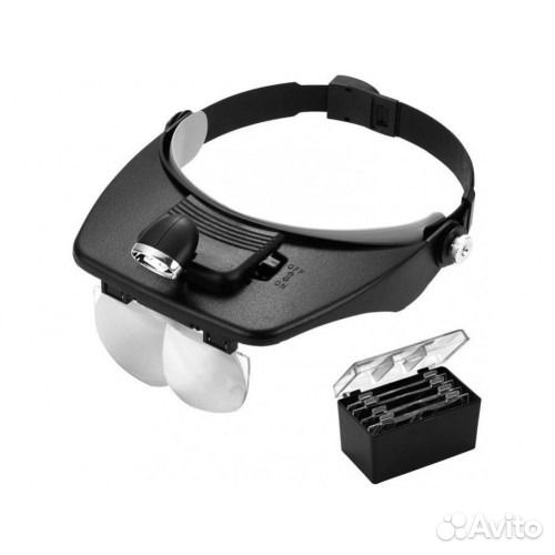 Бинокулярные налобные очки с подсветкой