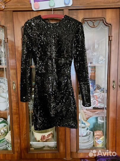 Mango платье вечернее с паетками