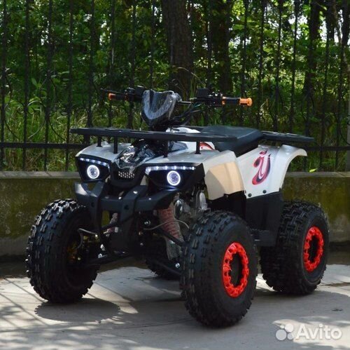 Квадроцикл 125 hunter 8 disk Lux Red + цепи