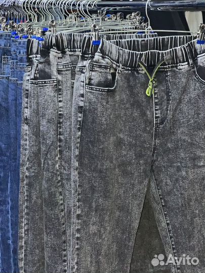 Джинсы бананы графит