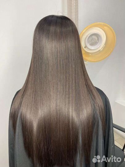 Кератиновое выпрямление волос,салон,премиум состав