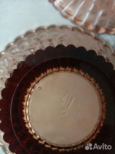 Цветные вазочки винтаж СССР стекло