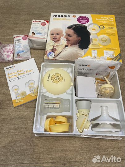 Молокоотсос medela swing flex essentials pack