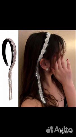 Ободок коса из страз
