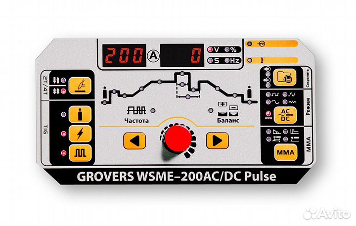 Инвертор сварочный TIG grovers wsme-200W AC/DC Pul